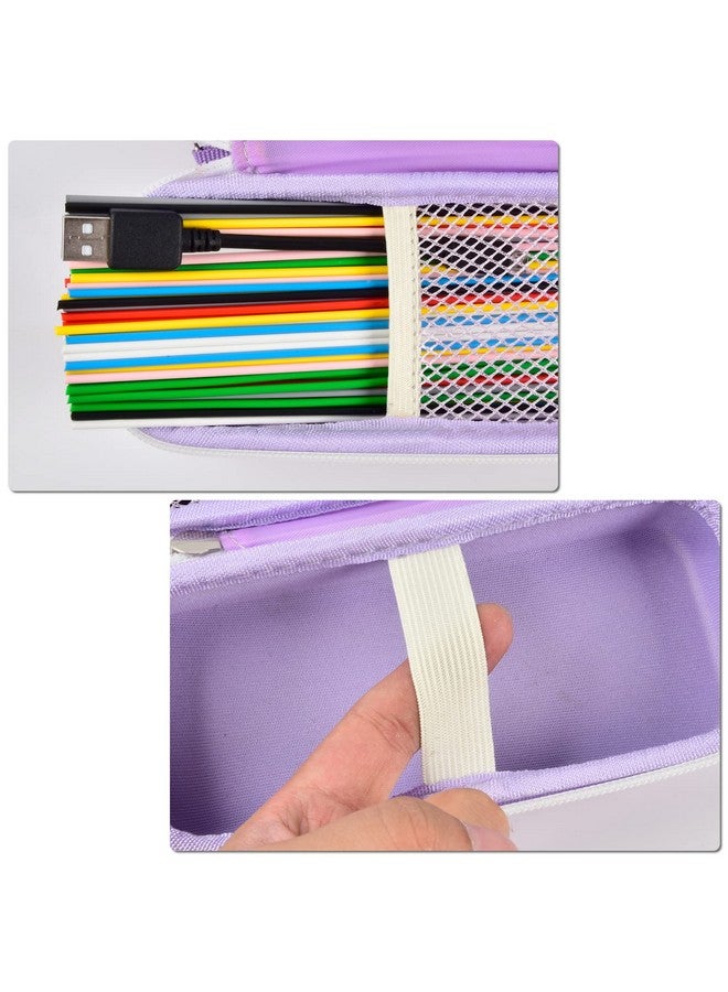 GWCASE Case Compatible With 3Doodler Start+ Essentials 3D Pen Set For Kids 3D Pens Storage Organizer Carrying Holder Fit For 3D Printing Pen Plastic Refill Blister (Box Only)Purple - Image 4