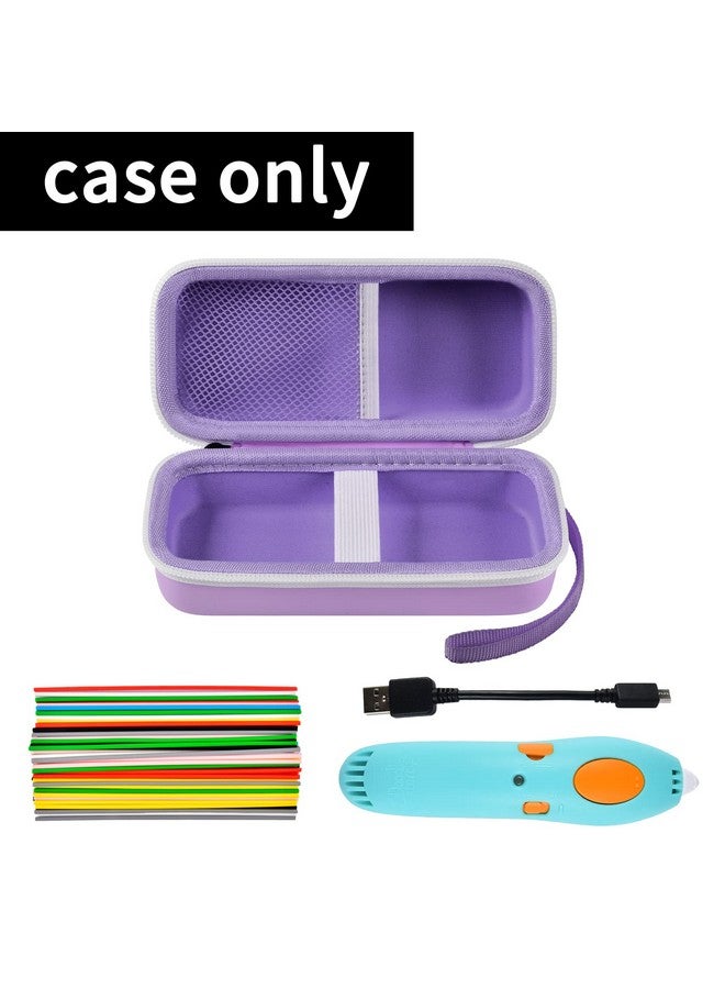 GWCASE Case Compatible With 3Doodler Start+ Essentials 3D Pen Set For Kids 3D Pens Storage Organizer Carrying Holder Fit For 3D Printing Pen Plastic Refill Blister (Box Only)Purple - Image 3