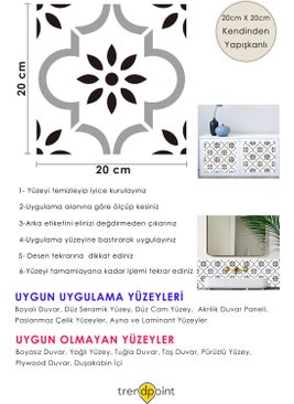 6 Pieces 20 x 20 cmSelf-Adhesive PVC Sticker Wall Floor Covering Kitchen Bathroom Decoration - pzsku/Z8D4E72BB411C05251776Z/45/_/1725793631/7e0b530d-d399-4147-ab78-d7c58f8d687a