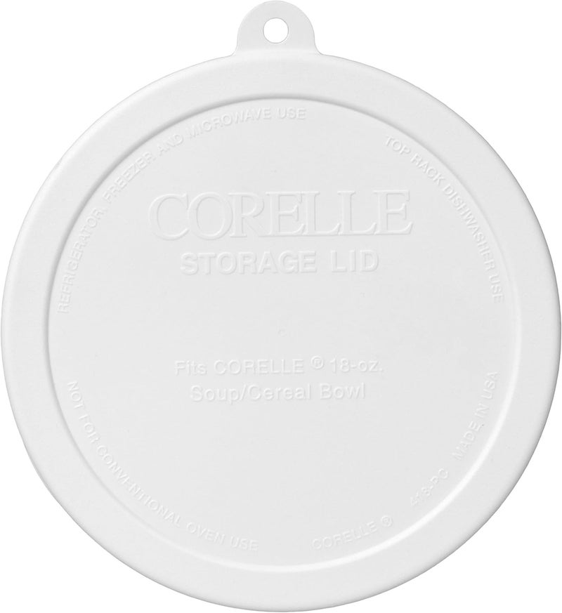 Corelle 418PC White Cereal Bowl Plastic Lids 2Pack - Image 2