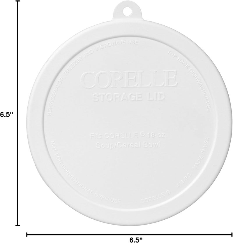 Corelle 418PC White Cereal Bowl Plastic Lids 2Pack - Image 4