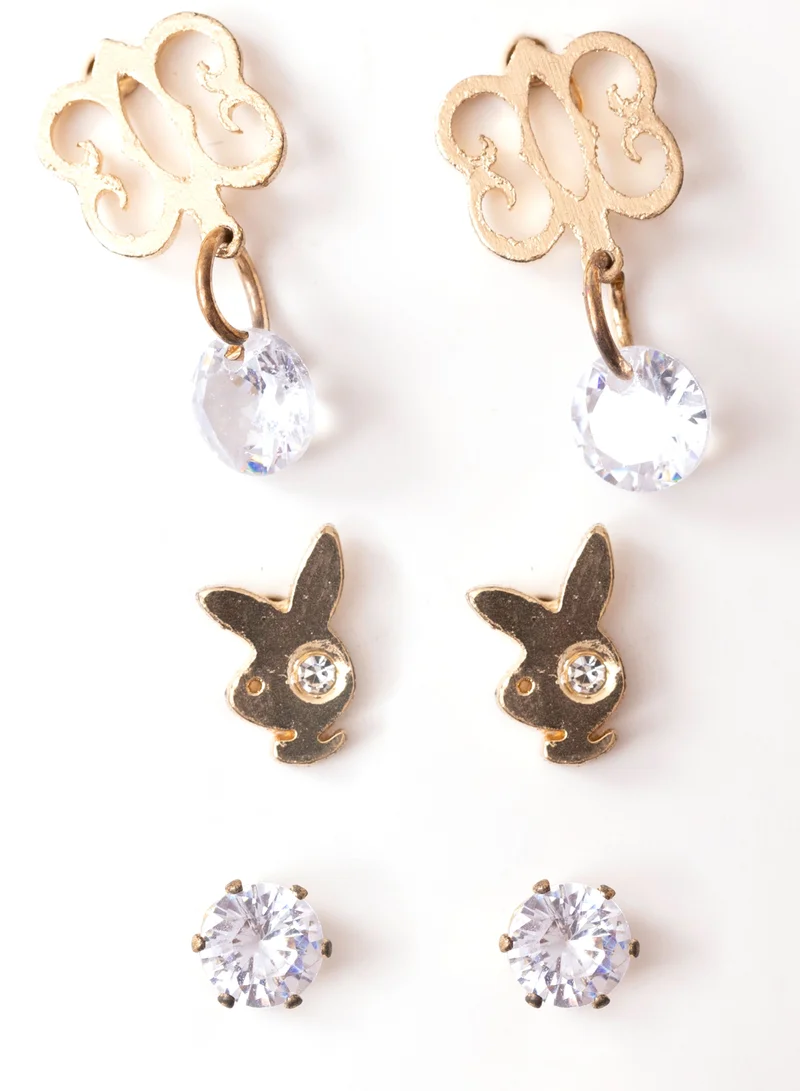AMICA Pack of 3 Stud Earrings
