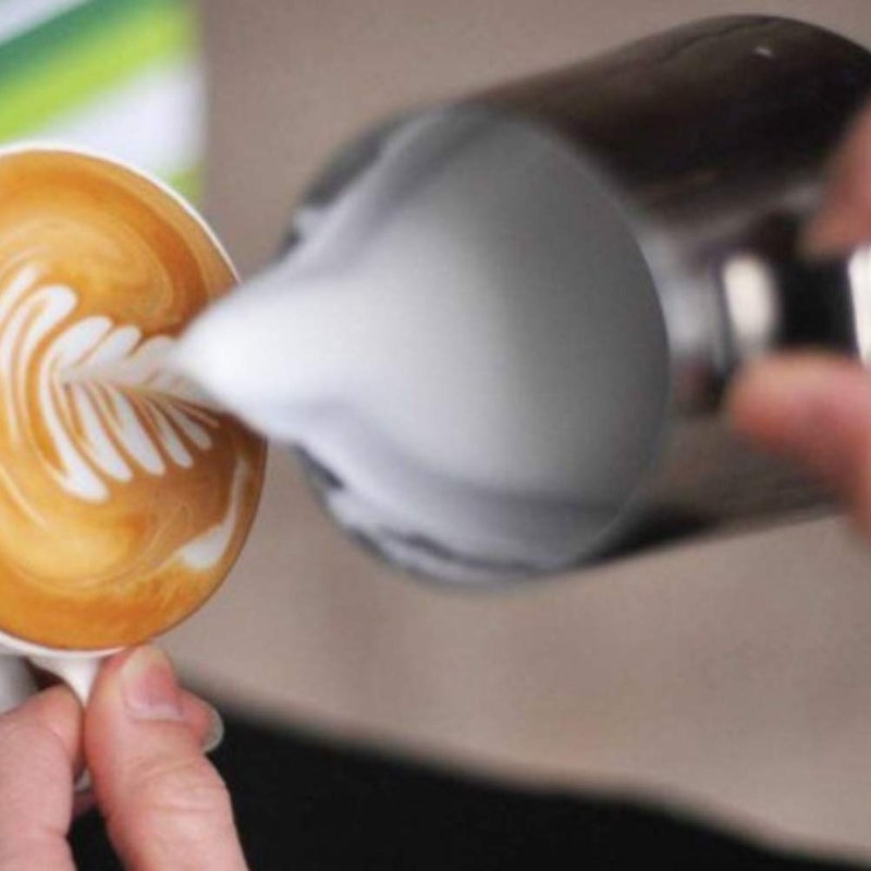 Ceuta Stainless Steel Milk Frothing Pitcher - 300ml for Espresso Machine, Cappuccino, Latte Art - Image 2