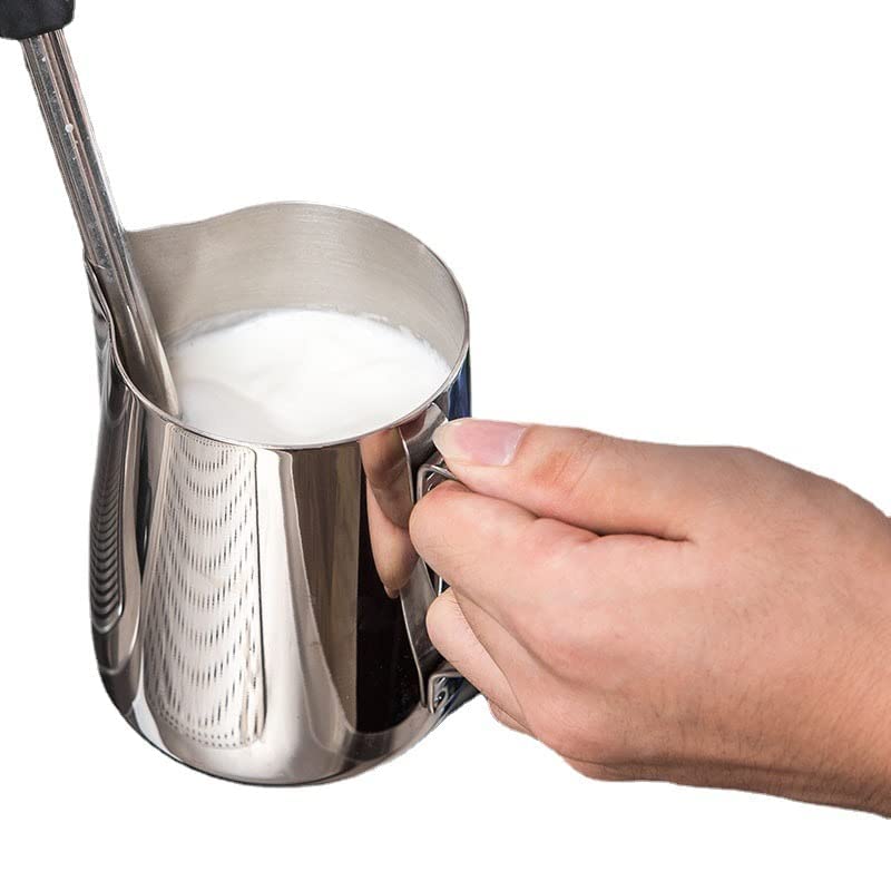Ceuta Stainless Steel Milk Frothing Pitcher - 300ml for Espresso Machine, Cappuccino, Latte Art - Image 3