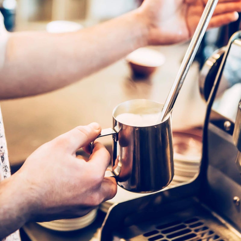 Ceuta Stainless Steel Milk Frothing Pitcher - 300ml for Espresso Machine, Cappuccino, Latte Art - Image 4