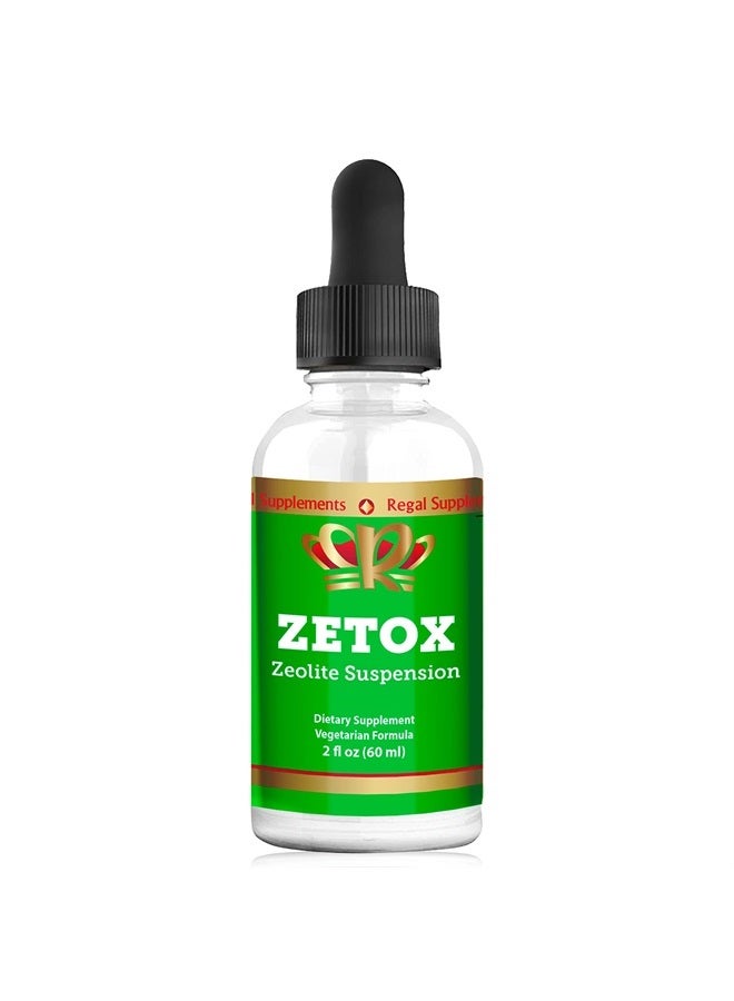 Zeo Health ZETOX | Zeolite Detox for Kids and Adults | Enhanced with Methyl Vitamin B12 and D3 | Premium Grade Liquid Clinoptilolite Zeolite Drops | Supports Gentle Daily Detox, Energy, and Focus (60 Servings) - Image 1