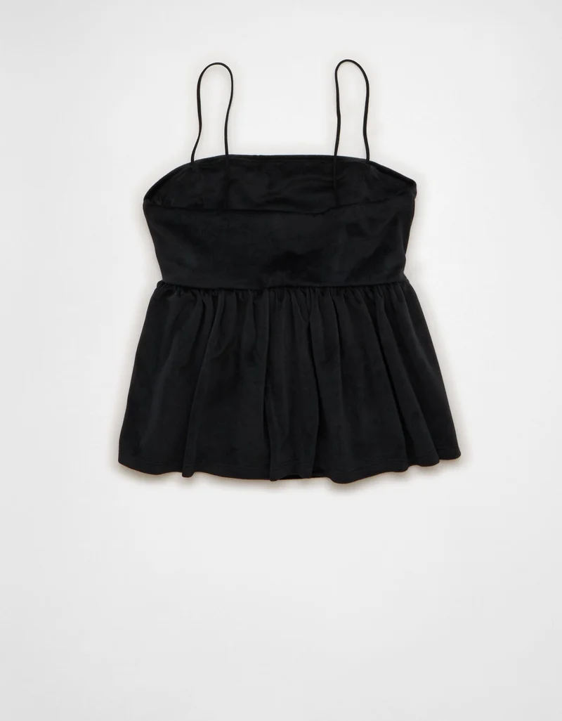 امريكان ايجل بلوزة تانك مخملية بقصة بيبي دول