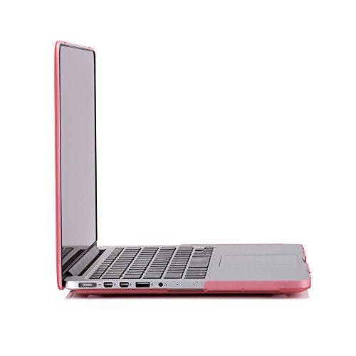 RUBAN Case Compatible with MacBook Pro 13 inch 2015 2014 2013 2012 (A1502 & A1425 Models), Plastic Hard Shell Case & Keyboard Cover for Old Version MacBook Pro Retina 13 Inch, Pink - Image 5