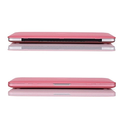 RUBAN Case Compatible with MacBook Pro 13 inch 2015 2014 2013 2012 (A1502 & A1425 Models), Plastic Hard Shell Case & Keyboard Cover for Old Version MacBook Pro Retina 13 Inch, Pink - Image 4