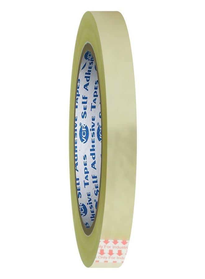 VCR Self Adhesive Transparent Cello Tape - 65 Meters in Length - 12mm / 0.5" Width - 12 Rolls Per Pack - BOPP Industrial Packaging Tape for E-Commerce Box Packing, Office and Home use - Image 4