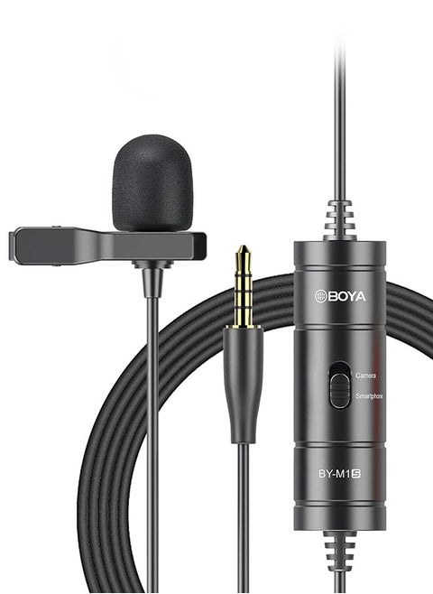 BOYA BY-M1S Professional Lavalier Lapel Microphone Omnidirectional Condenser Microphone