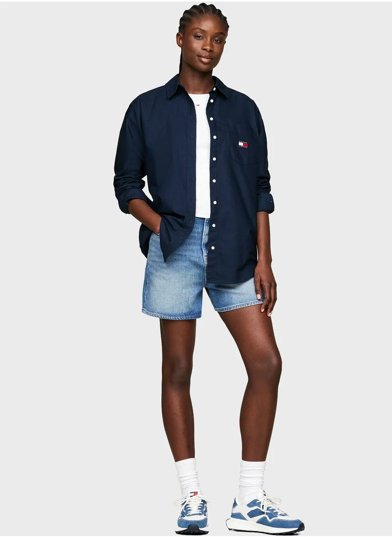 TOMMY JEANS Button Down Boyfriend Shirt