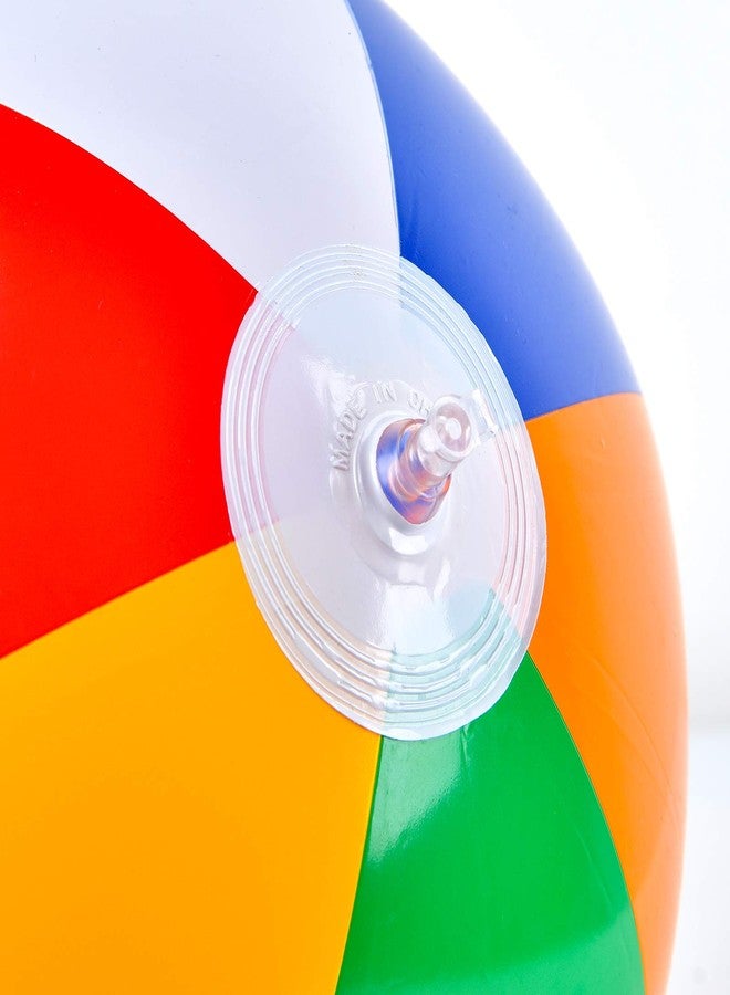 Coopay 50 Pack Inflatable Beach Balls Classic Rainbow Swimming Pool Ball Birthday Beach Party Decoration Summer Water Games Gifts 8 to 12 Inches from Inflated to Deflated - Image 3