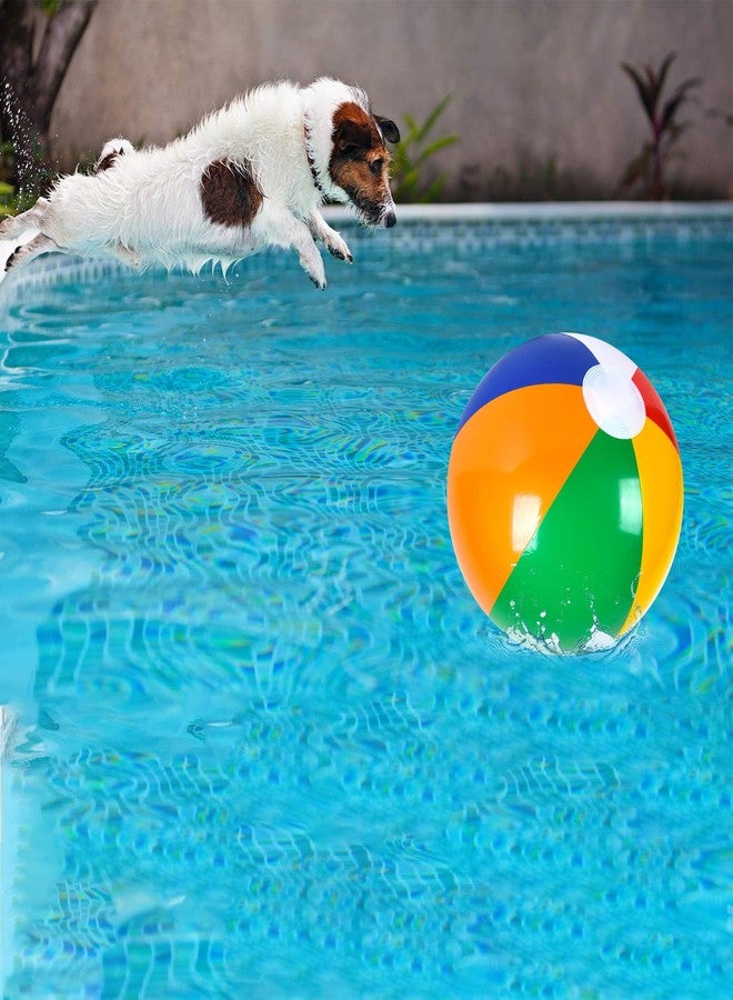 Coopay 50 Pack Inflatable Beach Balls Classic Rainbow Swimming Pool Ball Birthday Beach Party Decoration Summer Water Games Gifts 8 to 12 Inches from Inflated to Deflated - Image 4