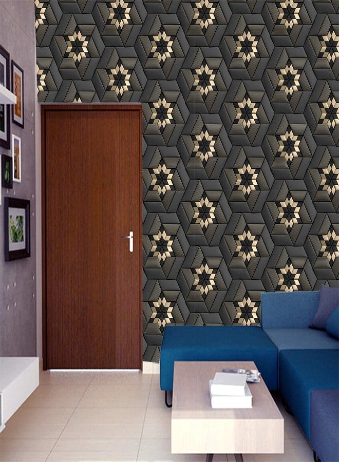 DECOR PRODUCTION Self Adhesive Wallpaper Wall Sticker for Home Decor, Living Room, Bedroom, Hall, Kids Room, Play Room(wallpaper-82-pt04, 10sq.ft) - Image 2