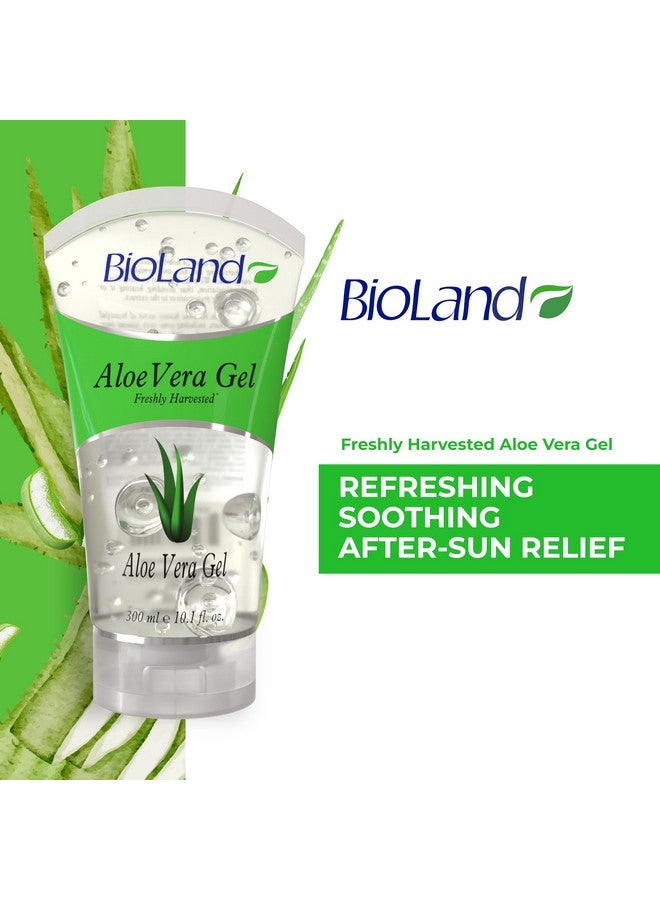 Bioland Aloe Vera Gel - Sunburn Relief And Soothing Moisturizer For Face And Body - All Skin Types - 10.14 Fl Oz (300Ml)  - Image 2