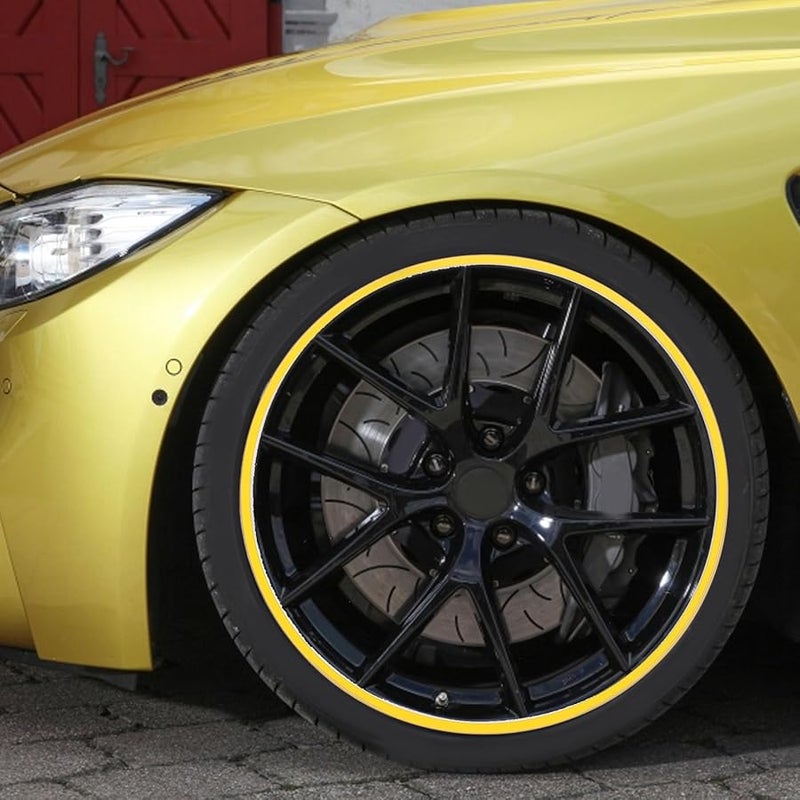 20 بوصة مجموعة حماية حافة العجلة الصفراء من ABS، 4 قطع - Image 5