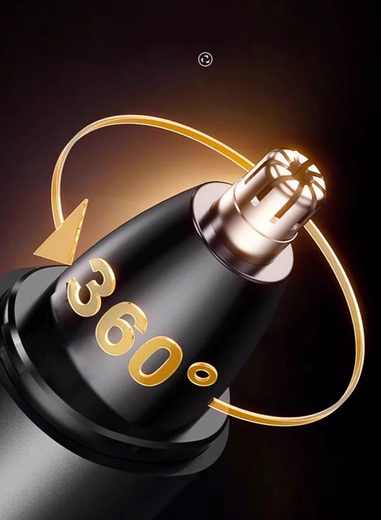 general Men's Ear and Nose Hair Trimmer with Vacuum Cleaning System, Dual-Edge Blades for Efficient Cutting, and USB Charging - Image 3