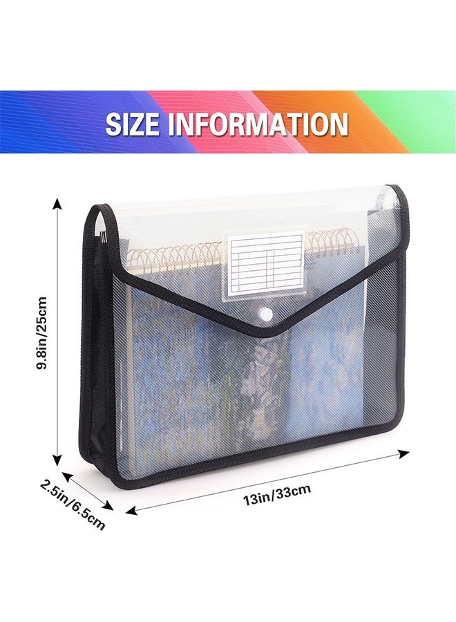 Plastic Expanding File Folder, Transparent envelopes with Snap Closure, No Dividers, Large Capacity, Fit Letter/A4 Size - Image 2