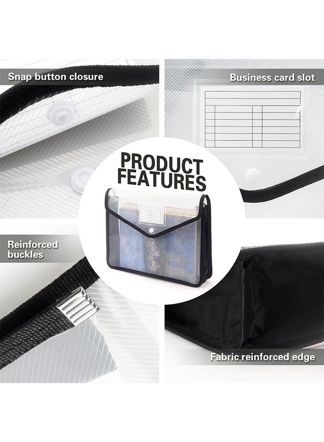 Plastic Expanding File Folder, Transparent envelopes with Snap Closure, No Dividers, Large Capacity, Fit Letter/A4 Size - Image 4