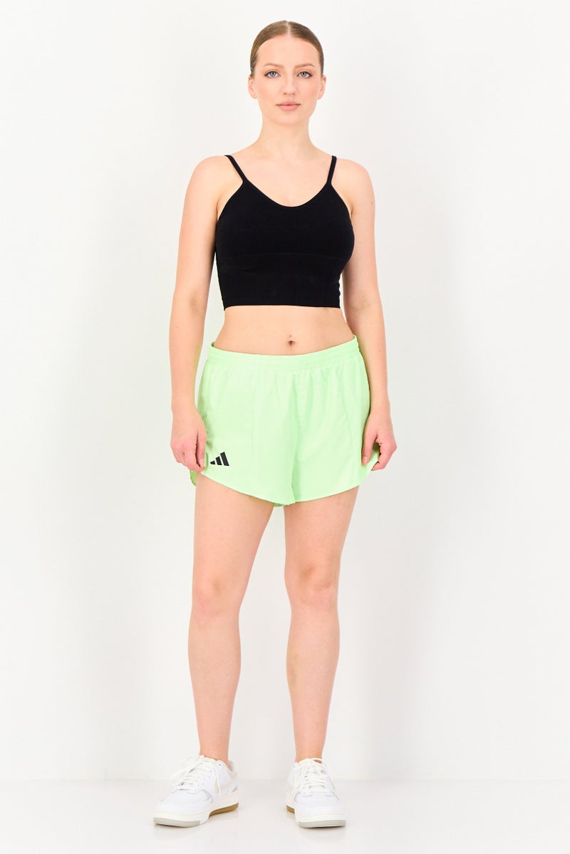 Adidas Women Sportswear Fit Training Shorts, Lime Green - Image 4