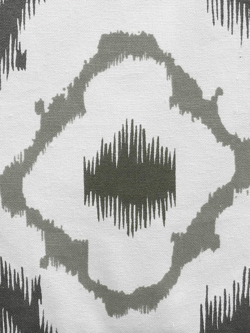 Dekor World 3 Ikat Printed Grey Table Runner with 4 Pcs Place Mat and Napkin (33x120cm/33x47cm/45x45cm) (Pack of 13 Pcs)-4 Seater Dinning & Center Table - Image 5