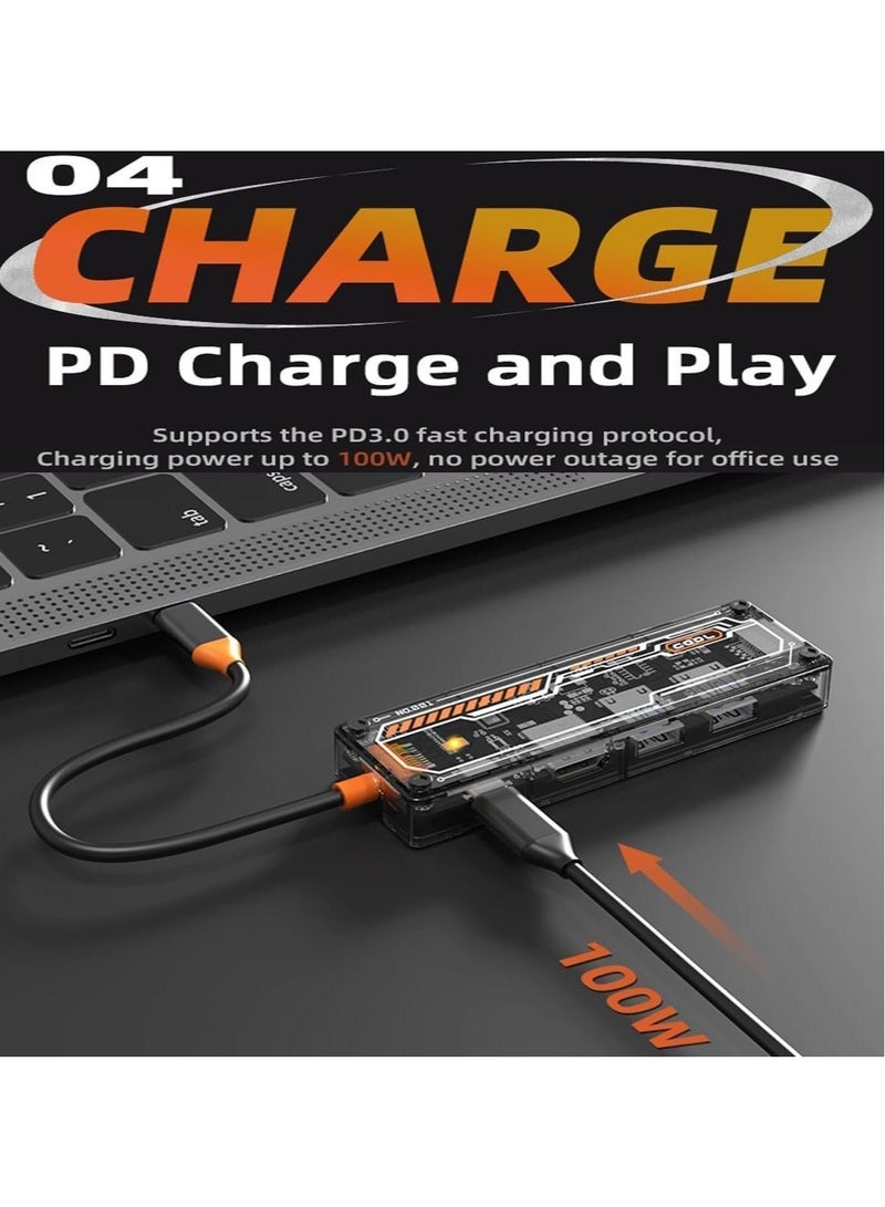 Captaintech USB C Hub Multiport Adapter, 5 in 1 Docking Station, USB-C Adapter with HDMI 4K 30Hz, LAN RJ45, 100W PD, USB 3.0 and USB 2.0 for MacBook Pro/Air M1, iPad Pro/Air, Surface Pro 5-in-1 Dock - Image 5