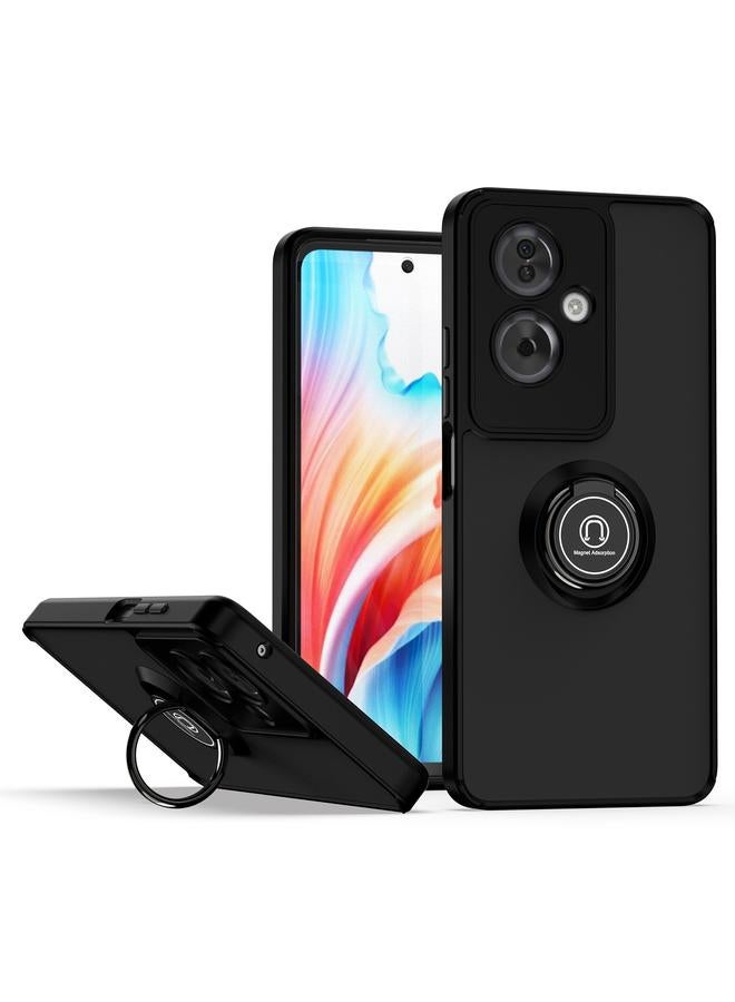 اس-توب جراب لهاتف OPPO A79 5G Q Shadow 1 Series TPU + جراب هاتف PC مع حلقة - Image 1