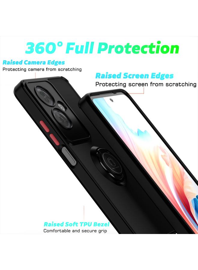 اس-توب جراب لهاتف OPPO A79 5G Q Shadow 1 Series TPU + جراب هاتف PC مع حلقة - Image 3