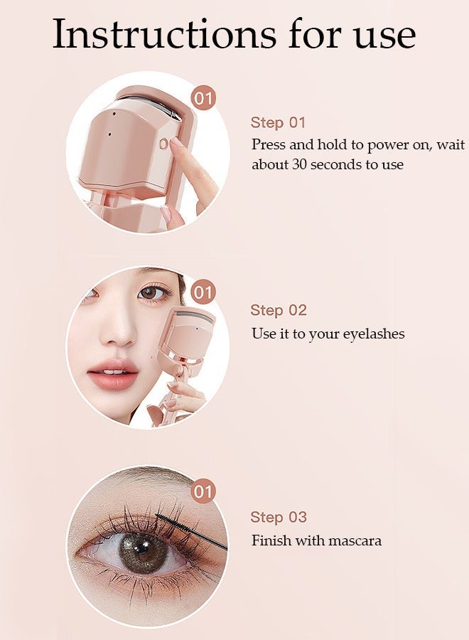 DUNISO Heated Eyelash Curlers,Fast Heat up Within 30s, Long Lasting Rechargeable Electric Eyelash Curler with Temperature Control,Safe Anti,Burn Lash Curler,Quick Natural Curling Eye Lashes - Image 4