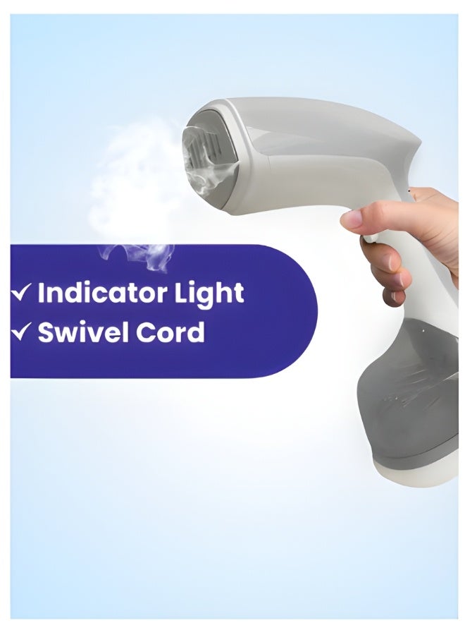 lynx Clothes Steamer, 1400-Watt Steamer for Clothes, Fast Heat-Up Steam Iron with 220ML Large Detachable Water Tank, Lightweight Travel Steamer, Travel Iron for Fabrics and Clothes Gray LY-IR-3035-GR - Image 5