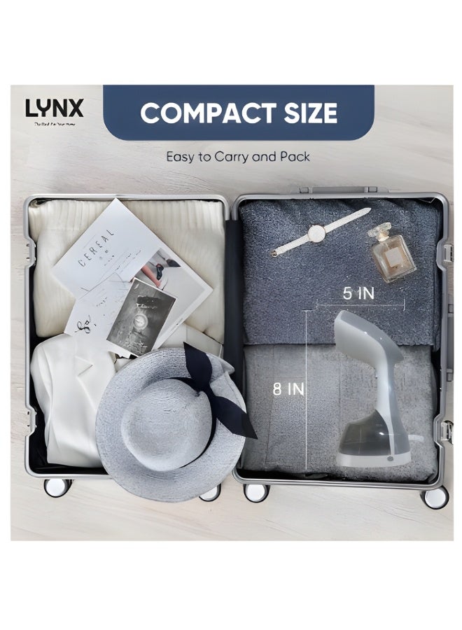 lynx Clothes Steamer, 1400-Watt Steamer for Clothes, Fast Heat-Up Steam Iron with 220ML Large Detachable Water Tank, Lightweight Travel Steamer, Travel Iron for Fabrics and Clothes Gray LY-IR-3035-GR - Image 4