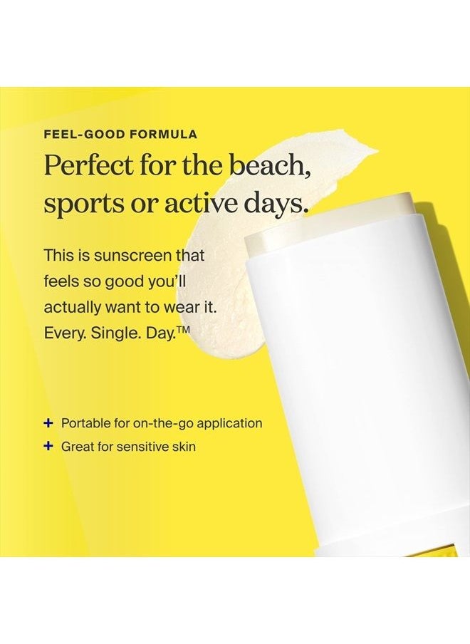 100% Mineral Sunscreen Stick, .67 oz - Full Coverage SPF 50 Broad Spectrum Face Sunscreen For Sensitive Skin with Olive Fruit Extract - Water Resistant - Great for Active Days