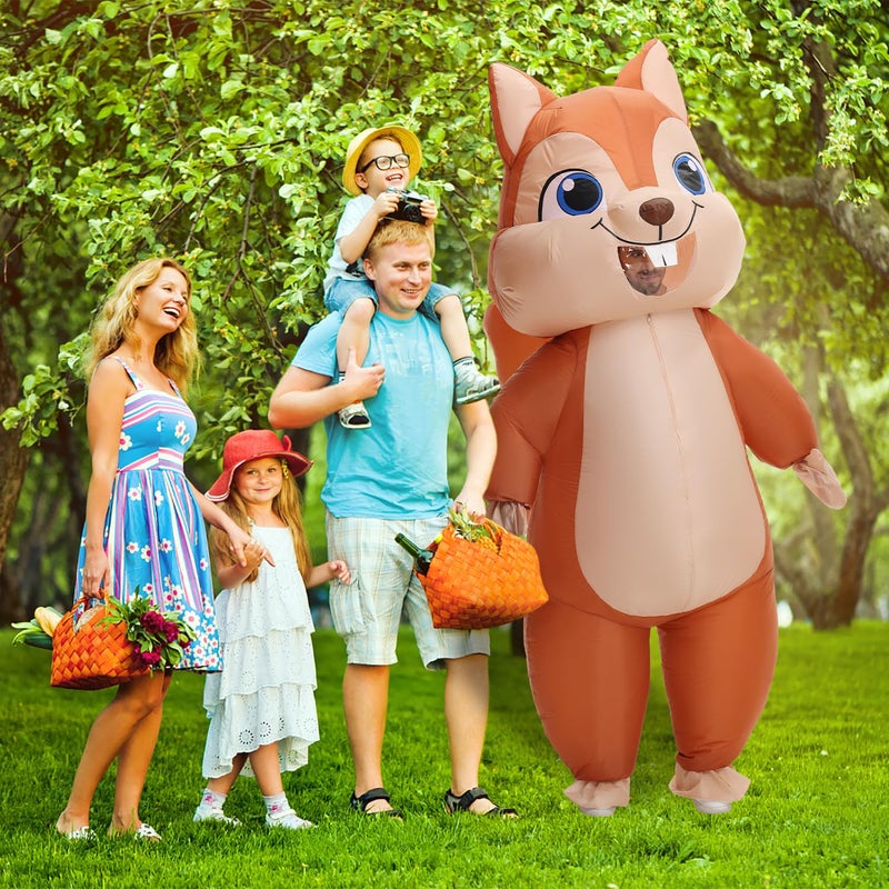 Spinosaurus Inflatable Squirrel Costume for Adult Christmas and Thanksgiving - Funny Blow Up Animal Suit for Halloween - Men and Women - Image 5