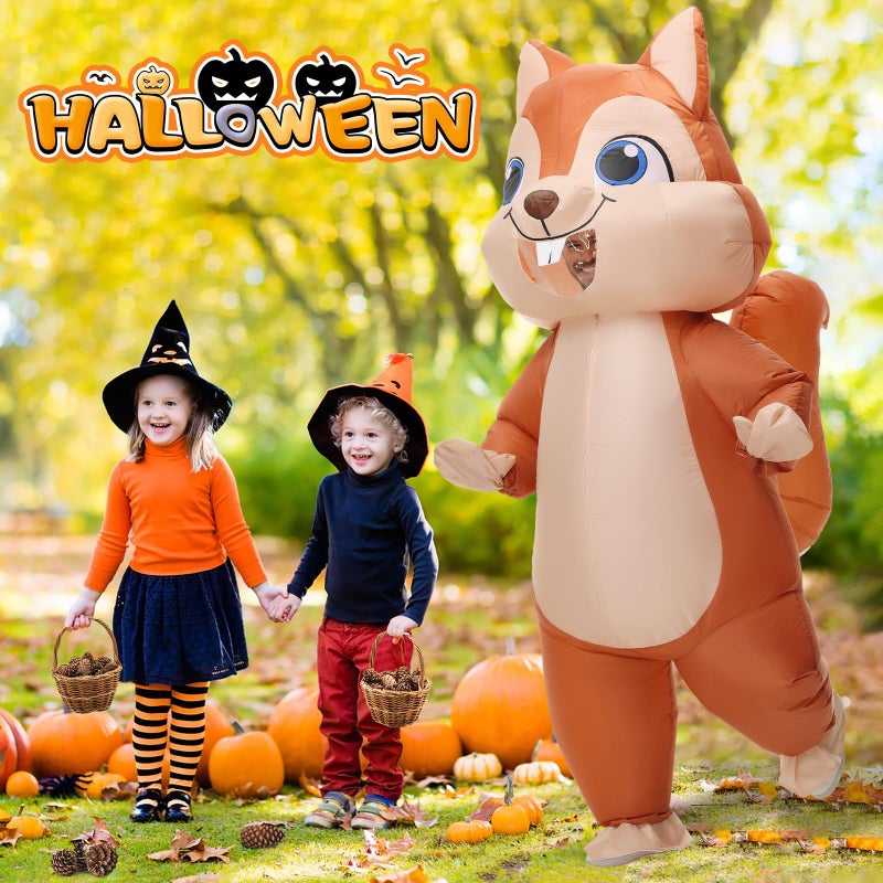 Spinosaurus Inflatable Squirrel Costume for Adult Christmas and Thanksgiving - Funny Blow Up Animal Suit for Halloween - Men and Women - Image 3