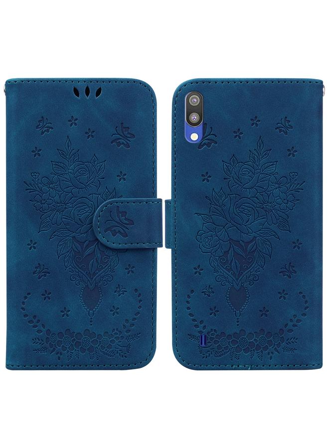 اس-توب جراب لهاتف Samsung Galaxy A10 / M10، جراب جلدي منقوش بنقشة فراشة وردية - Image 1