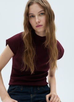 MANGO Short-Sleeved Fine-Knit Sweater  - Image 1