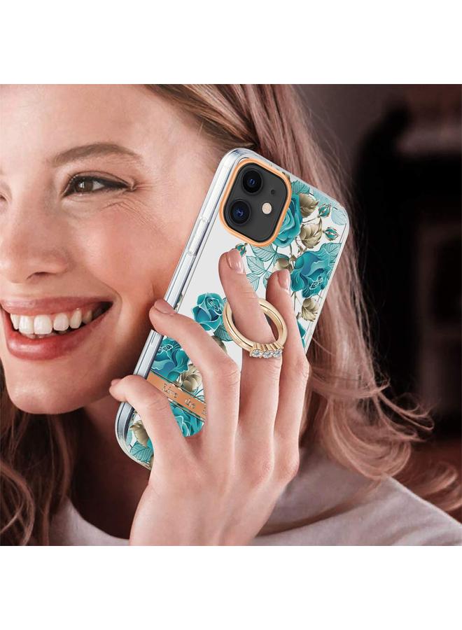 S-TOP Case For iPhone 11 Ring IMD Flowers TPU Phone Case - Image 2