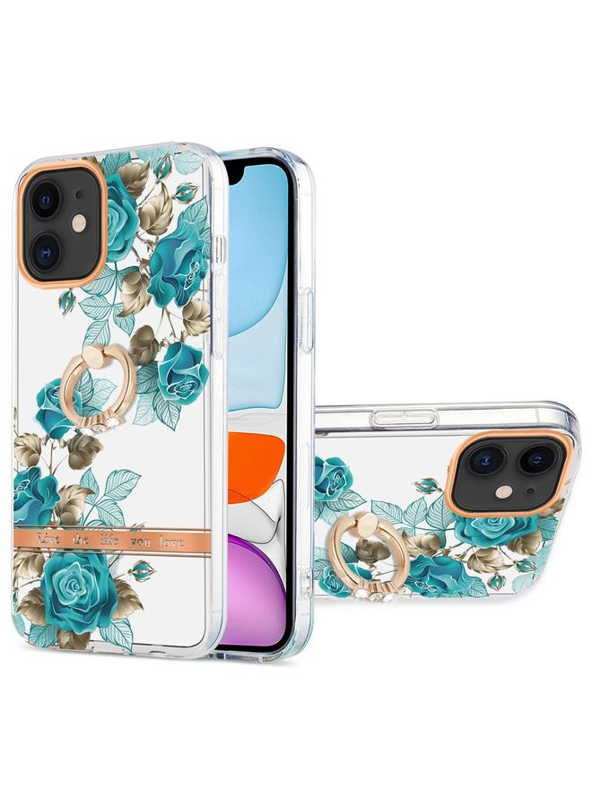 S-TOP Case For iPhone 11 Ring IMD Flowers TPU Phone Case - Image 1