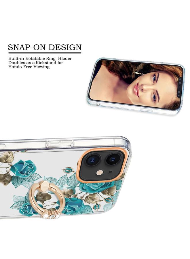 S-TOP Case For iPhone 11 Ring IMD Flowers TPU Phone Case - Image 3
