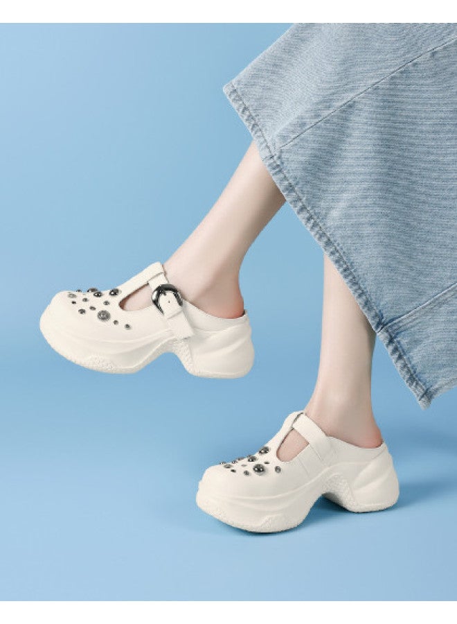 St&Sat Comfortable Sole Feel】new Fashion Slippers, Thick-soled Clog Sandals, Half-slip-on Sandals, Lazy Slip-ons, Women's Sandals And Slippers - Image 1
