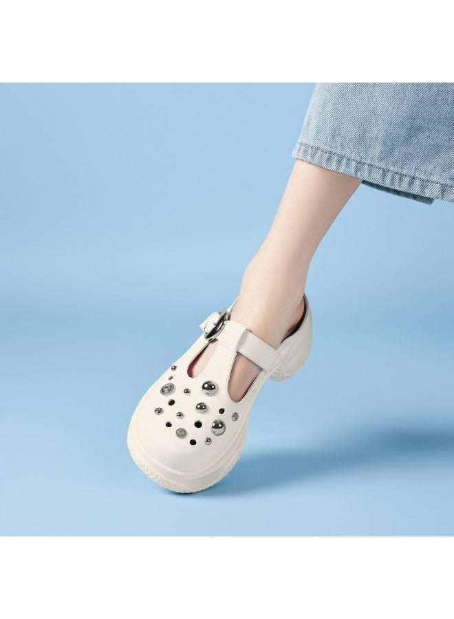 St&Sat Comfortable Sole Feel】new Fashion Slippers, Thick-soled Clog Sandals, Half-slip-on Sandals, Lazy Slip-ons, Women's Sandals And Slippers - Image 4