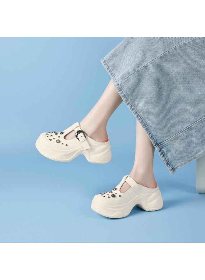 St&Sat Comfortable Sole Feel】new Fashion Slippers, Thick-soled Clog Sandals, Half-slip-on Sandals, Lazy Slip-ons, Women's Sandals And Slippers - Image 2