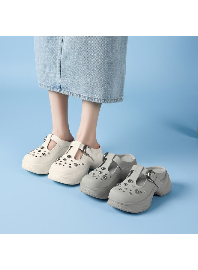St&Sat Comfortable Sole Feel】new Fashion Slippers, Thick-soled Clog Sandals, Half-slip-on Sandals, Lazy Slip-ons, Women's Sandals And Slippers - Image 5