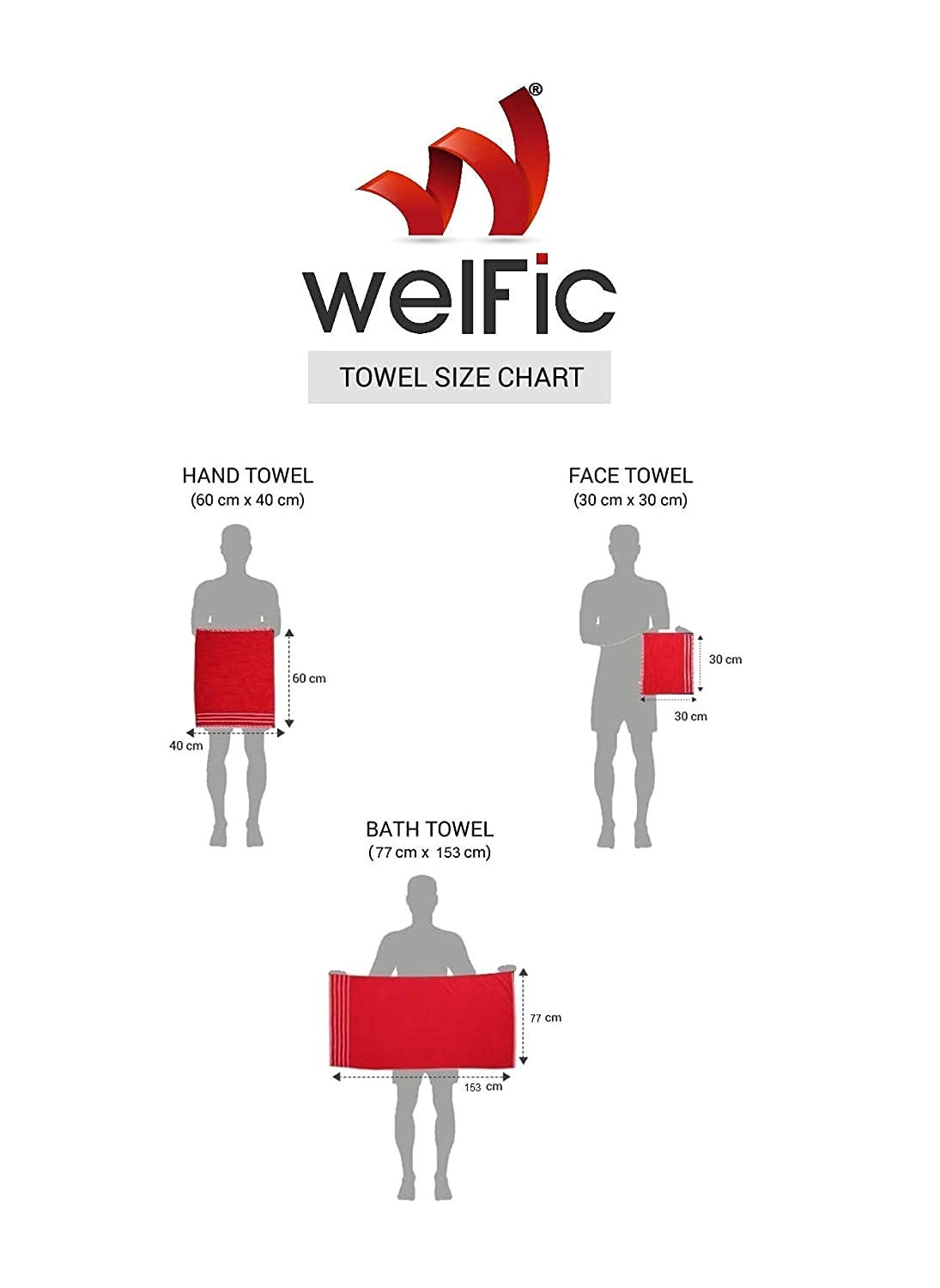 Welfic Welfic Bamboo Cotton Super Soft Hand Gym Workout Towel Set of 4 Brown  - Image 3