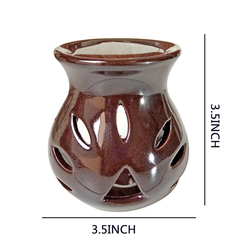 Aatiutik Aatiutik Ceramic Aroma Diffuser Oil Burner Home Fragrance with 2 Mogra Aroma Oil 2 Tlight Free for Home Office Hotel Spa - Image 5