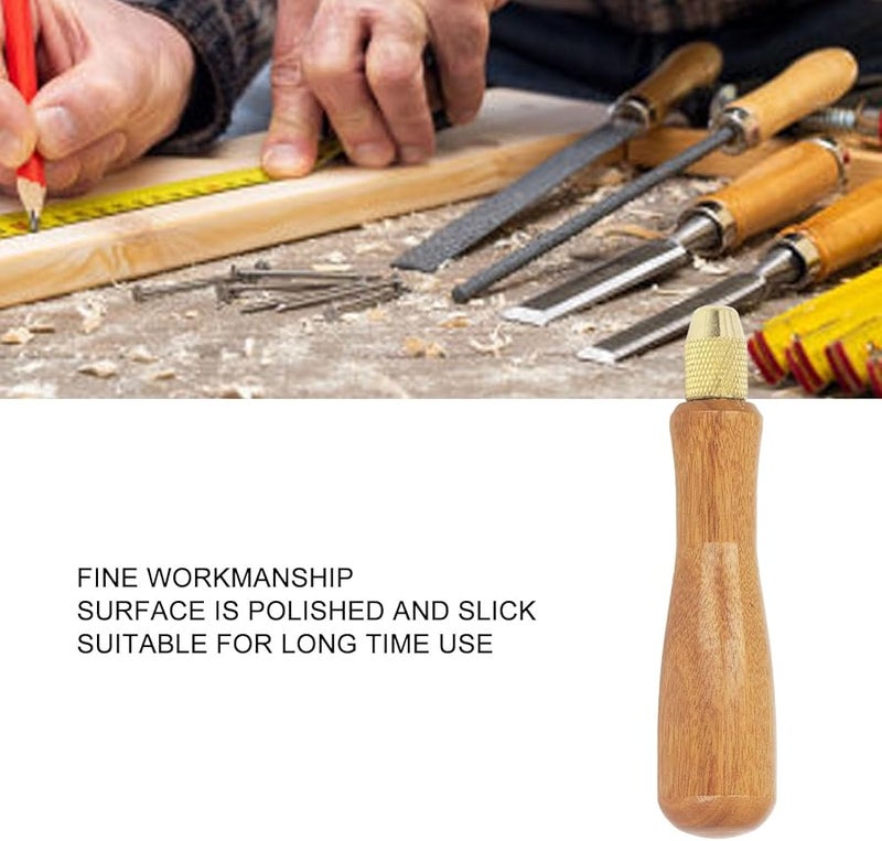 Rosewood File Handle Replacement with Ergonomic Grip and Pure Copper Construction - Image 3