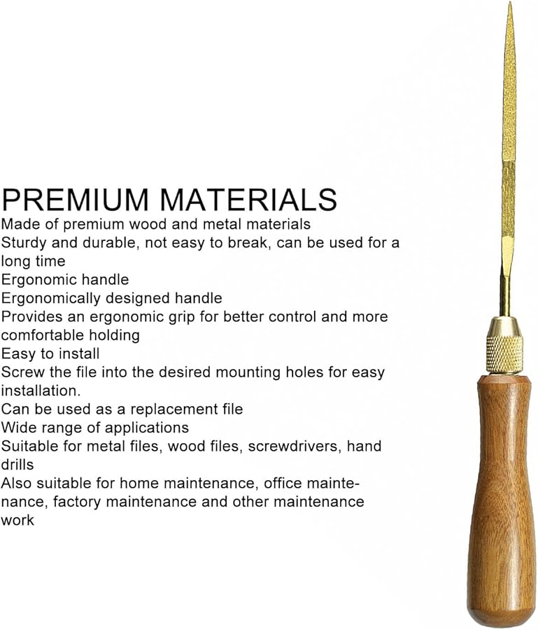 Rosewood File Handle Replacement with Ergonomic Grip and Pure Copper Construction - Image 4