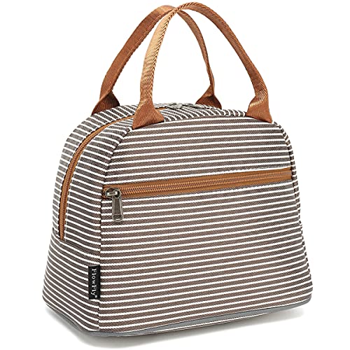 FlowFly Insulated Lunch Cooler Bag - Tote Bag Organizer for Women/Men, Coffee - Image 1