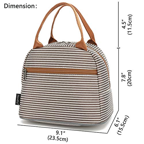 FlowFly Insulated Lunch Cooler Bag - Tote Bag Organizer for Women/Men, Coffee - Image 3